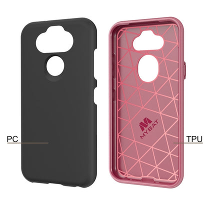 For LG K31 /Aristo 5/Fortune 3/Tribute Monarch / Phoenix 5 Dual Layer Hybrid Armor Rubber TPU Hard PC Shockproof Slim Black / Red Phone Case Cover