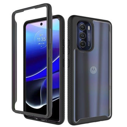 For Motorola Moto G Stylus 5G 2022 Clear Dual Layer Rugged Bumper Frame Heavy Duty Hybrid TPU + PC Shockproof Rubber  Phone Case Cover