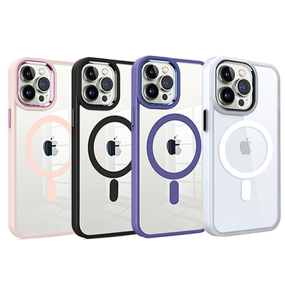 For Apple iPhone 14 /Plus Pro Max Transparent Magnetic Compatible with MagSafe Hybrid Soft Edge Shockproof  Phone Case Cover