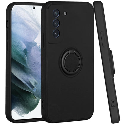 For Samsung Galaxy S22 Slim Silicone Soft Rubber Hybrid with Ultra-Thick Ring Magnetic Stand Holder Car Mount Supported Hard Protective  Phone Case Cover