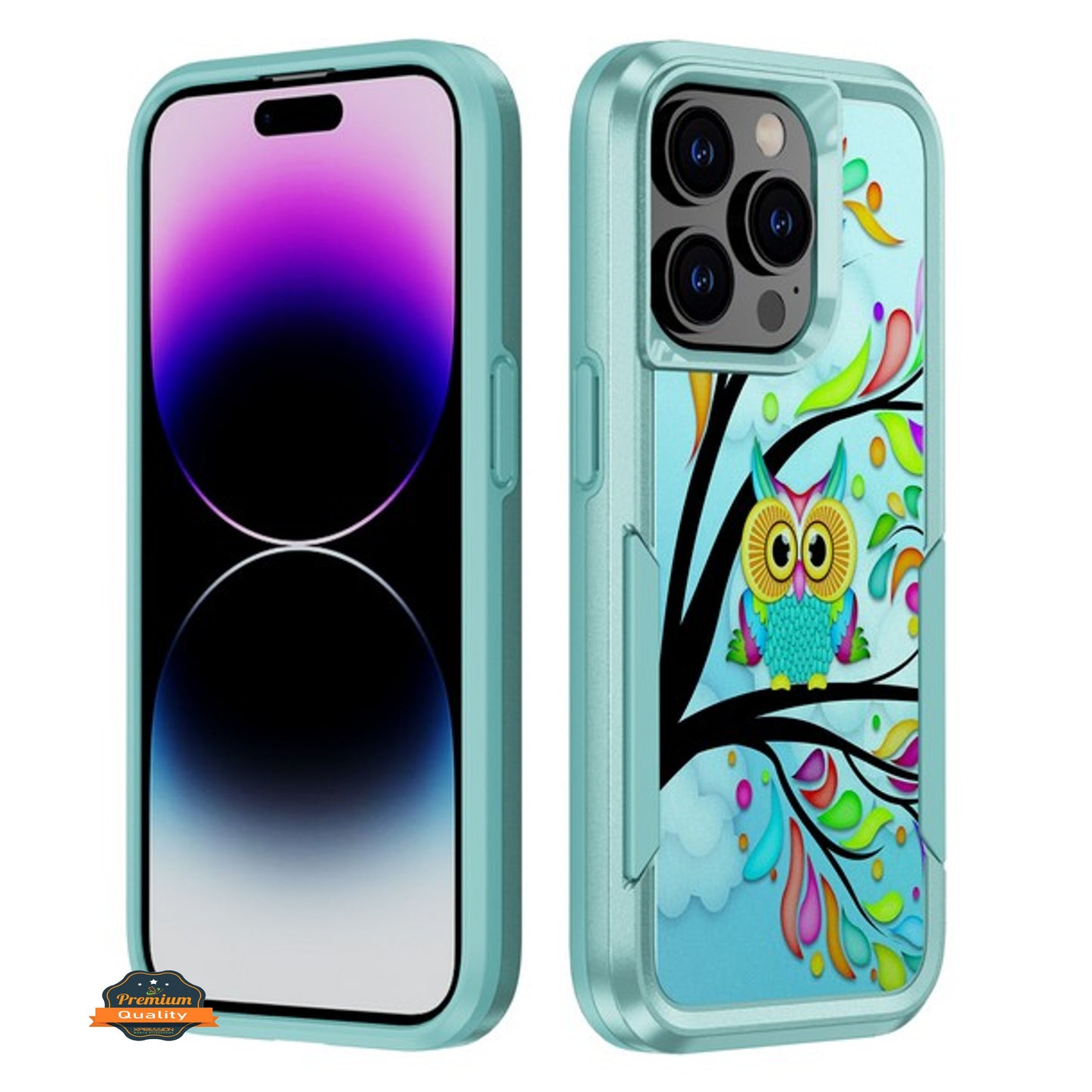 For Apple iPhone 14 /Plus Pro Max Pattern Design Hybrid Bumper Rugged Dual Layer Heavy-Duty Military-Grade  Phone Case Cover