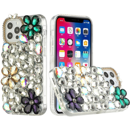 For OnePlus Nord N20 5G Bling Clear Crystal 3D Full Diamonds Luxury Sparkle Transparent Rhinestone Hybrid Protective  Phone Case Cover