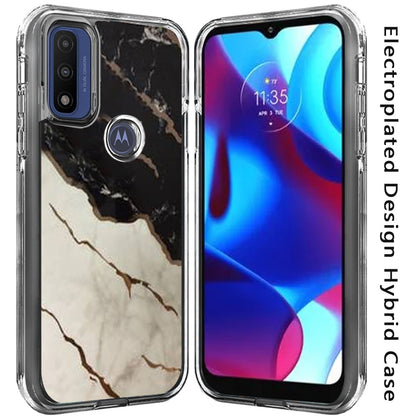 For Motorola Moto G Pure Electroplated Design Pattern Hybrid Luxury Fashion Hard PC TPU Bumper Hybrid Shook-Proof Armor  Phone Case Cover