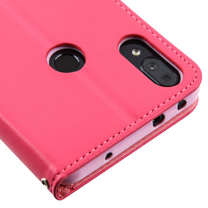 For Alcatel 3V 5032w (2019) PU Leather Wallet with Credit Card Holder Storage Folio Flip Pouch Stand Hot Pink Phone Case Cover