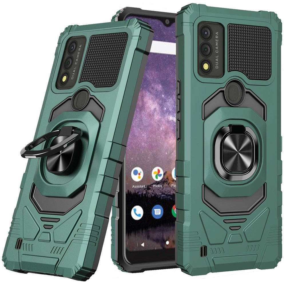 For Wiko Voix Hybrid Dual Layer with 360° Rotate Magnetic Ring Stand Holder Kickstand, 2in1 TPU Rugged PC Shockproof  Phone Case Cover