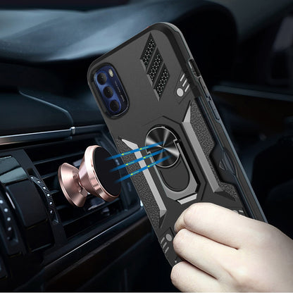 For Motorola Moto G Stylus 2022 4G Wallet Case with Invisible Credit Card Holder 3in1 Combo Holster Clip and Ring Kickstand  Phone Case Cover