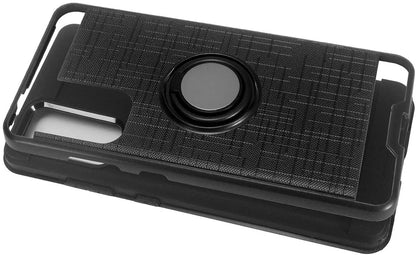 For Motorola Moto G Stylus 2021 5G Version Hybrid 360° Ring Armor Shockproof Dual Layers 2 in 1 Holder with Ring Stand for Magnetic Car Mount  Phone Case Cover