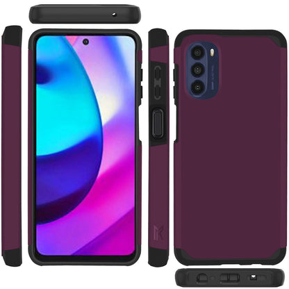 For Motorola Moto G 5G 2022 Slim Corner Protection Shock Absorption Hybrid Dual Layer Hard TPU Rubber Armor Defender  Phone Case Cover