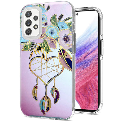 For Samsung Galaxy A53 5G Stylish Gold Layer Design Hybrid Rubber TPU Hard PC Shockproof Armor Rugged Slim  Phone Case Cover