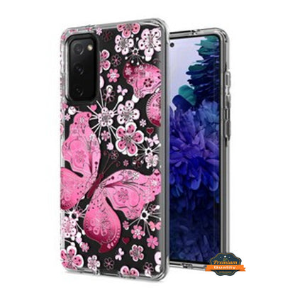 For Samsung Galaxy S20 FE /Fan Edition 5G Hybrid Trendy Image Patterns Design Clear Hard Back Shockproof TPU Rubber  Phone Case Cover