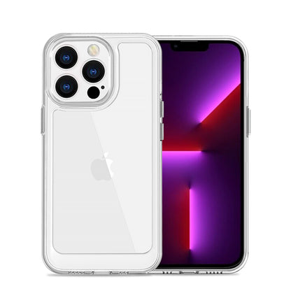 For Apple iPhone 12 Pro Max (6.7") Ultra-Thin Transparent Hybrid Soft Silicone TPU and Hard PC Shockproof Tone Frame Bumper Clear Phone Case Cover