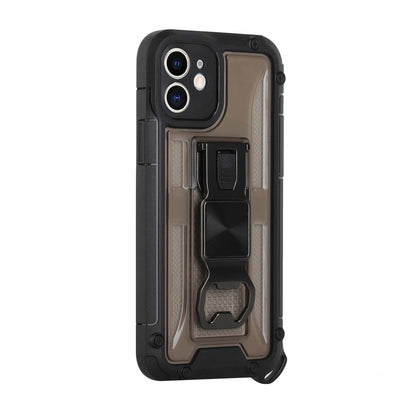For Apple iPhone 13 Pro (6.1") Heavy Duty Military Grade Rugged Hybrid with Magnetic Kickstand, Carabiner, Bottle Beer Opener Shockproof  Phone Case Cover