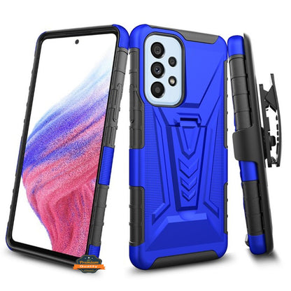 For Samsung Galaxy A23 5G Hybrid Armor Kickstand with Swivel Belt Clip Holster Heavy Duty 3 in 1 Defender Shockproof  Phone Case Cover
