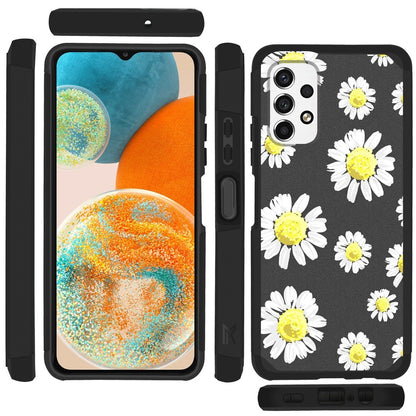 For Samsung Galaxy A23 5G Graphic Design Pattern Hard PC TPU Tough Strong Hybrid Shockproof Armor Frame  Phone Case Cover