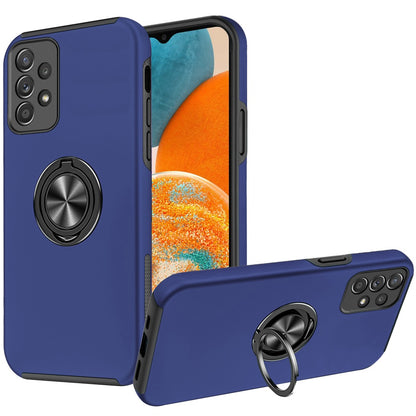 For Samsung Galaxy A23 5G Slim Hybrid 360 Degree Rotatable Metal Invisible Ring Stand Holder Fit Magnetic Car Mount  Phone Case Cover