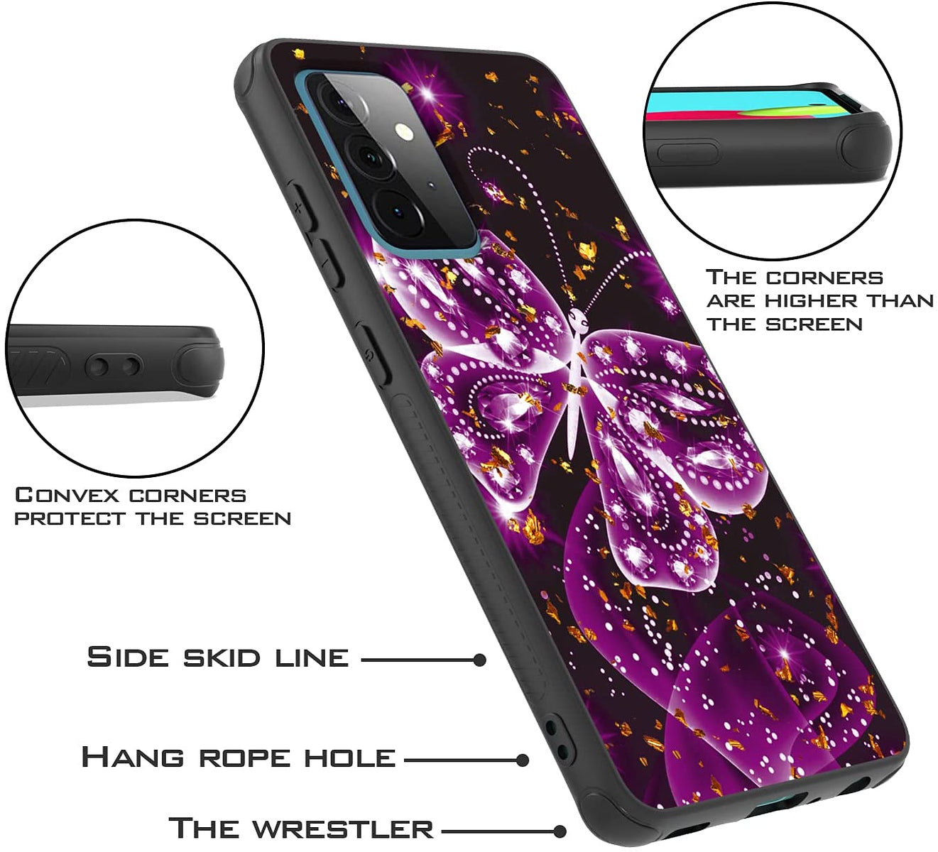 For Apple iPhone 13 /Pro /Mini Stylish Designed Glitter Bling Hybrid Slim PC TPU Rubber Silicone Shock-Absorption Hard  Phone Case Cover