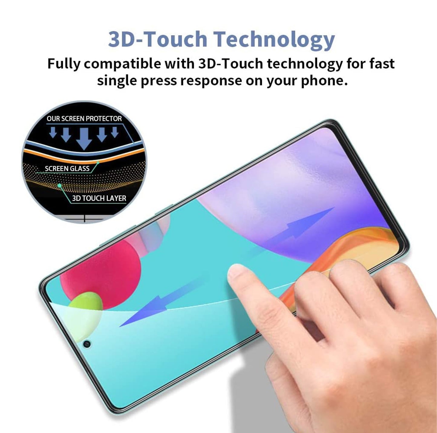 For Cricket Innovate 5G Tempered Glass Screen Protector Full Cover Anti-Scratch Edge to Edge Black Border Coverage HD Clear 2.5D Clear Black Screen Protector
