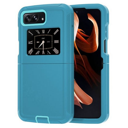 For Motorola Razr 2022 Hybrid Bumper Rugged Dual Layer Heavy-Duty Military-Grade Rubber TPU Defender Protective  Phone Case Cover