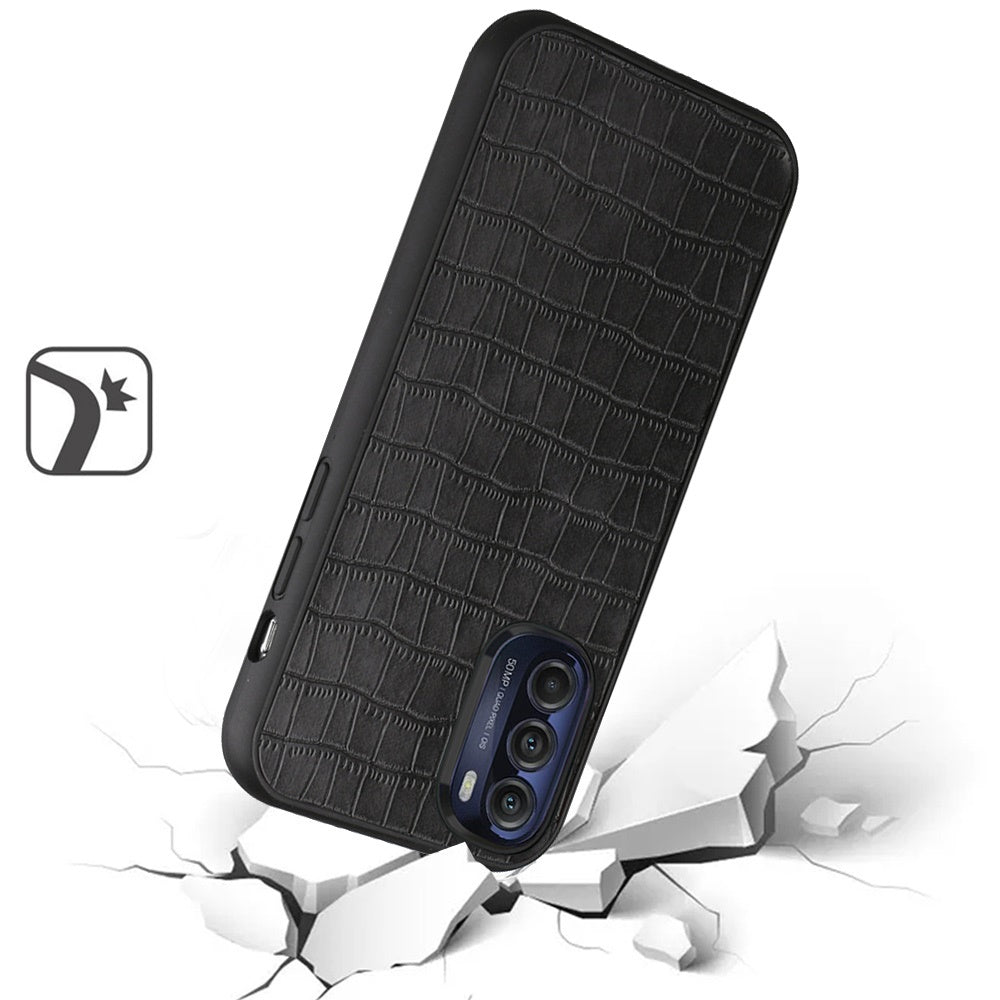 For Motorola Moto G Stylus 5G 2022 Ultra Slim Thin PU Leather Crocodile Flip Snap On Hybrid Shockproof TPU PC Hard Shell  Phone Case Cover