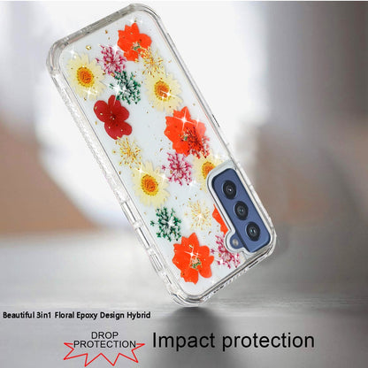 For SSamsung Galaxy A53 5G Beautiful Sparkle Glitter Floral Epoxy Design Shockproof Hybrid Fashion Bling Rubber TPU  Phone Case Cover