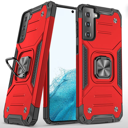 For Samsung Galaxy S20 Ultra Armor Hybrid with Ring Stand Holder Kickstand Shockproof Heavy-Duty Durable Rugged 2in1 Red Phone Case Cover