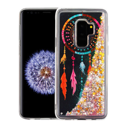 For Samsung Galaxy S9 Plus Quicksand Liquid Glitter Bling Hybrid Image Flowing Sparkle Protector Skin Dreamcatcher Phone Case Cover