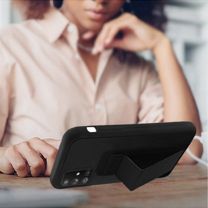 For Apple iPhone 13 Pro Max (6.7") Hybrid Foldable Kickstand Magnetic Heavy Duty Silicone Rubber TPU Protector [Support Magnetic Car Mount]  Phone Case Cover