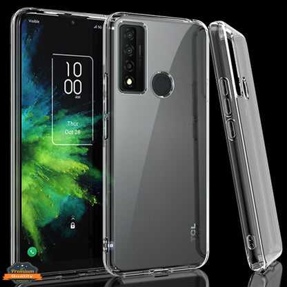For TCL 20 XE Ultra Slim Thin Transparent Silicone Soft Skin Flexible TPU Gel Rubber Candy Gummy Protective Hybrid  Phone Case Cover