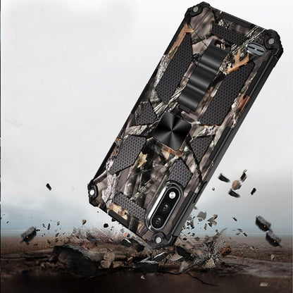 For Samsung Galaxy A71 5G Heavy Duty Hybrid Camouflage [Military Grade] Rugged Protective Fit Magnetic Car Mount Stand  Phone Case Cover