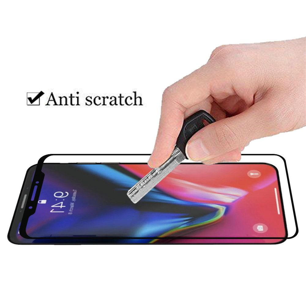 For Apple iPhone SE 3 (2022) Screen Protector Tempered glass Protective Film [3D Curved Full Coverage] [9H Hardness] [No bubbles] [Case Friendly] Clear Black Screen Protector