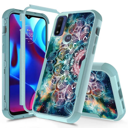 For Motorola Moto G Power 2022 Fashion Design Three Layer Heavy Duty Hybrid Sturdy 3in1 Shockproof Hard PC Protective  Phone Case Cover