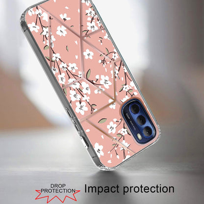 For Motorola Moto G Stylus 2022 4G Fashion Art Floral IMD Design Beautiful Flower Pattern Hybrid PC Rubber Hard Back  Phone Case Cover