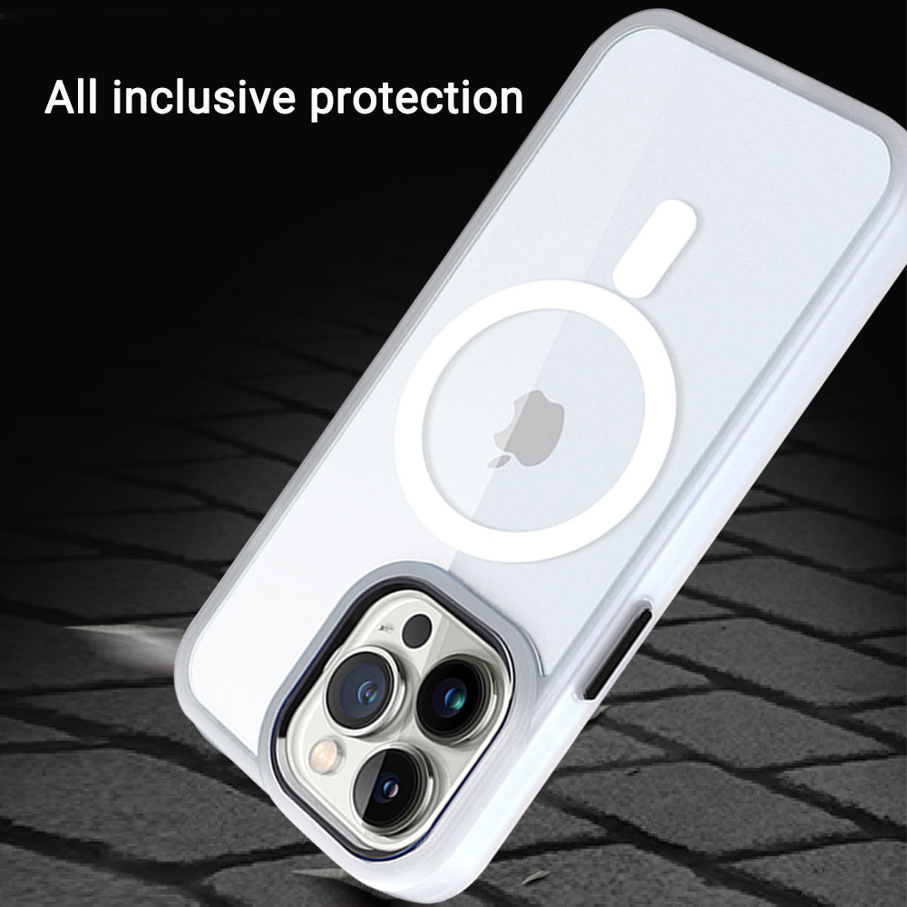 For Apple iPhone 14 /Plus Pro Max Transparent Magnetic Compatible with MagSafe Hybrid Soft Edge Shockproof  Phone Case Cover