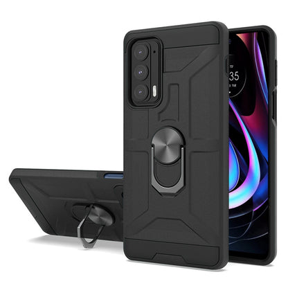 For Motorola Edge 2021 Hybrid Cases with Stand Kickstand Ring Holder [360° Rotating] Armor Work with Magnetic Car Mount  Phone Case Cover