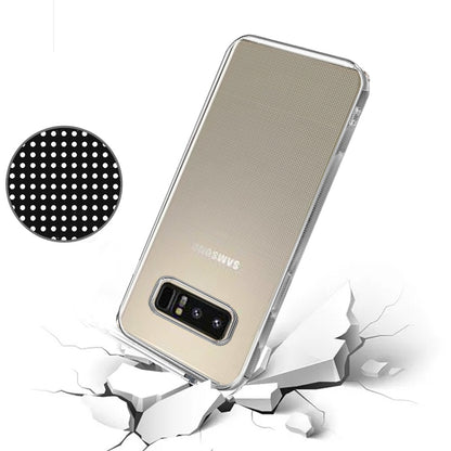 For Samsung Galaxy Note 8 Hybrid Transparent TPU Rubber Silicone Simple Basic Minimalistic Gel Shockproof Protective Back Clear Phone Case Cover