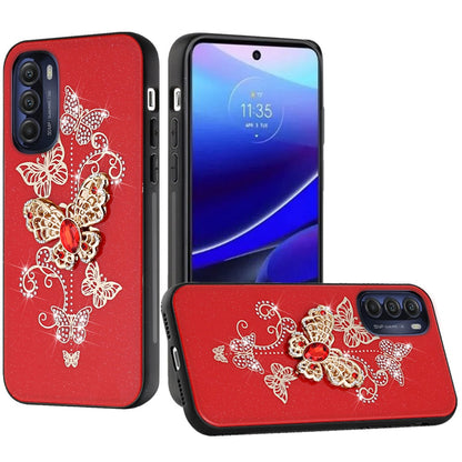 For Motorola Moto G Stylus 5G 2022 Diamond 3D Bling Sparkly Glitter Ornaments Engraving Hybrid Armor Fashion  Phone Case Cover