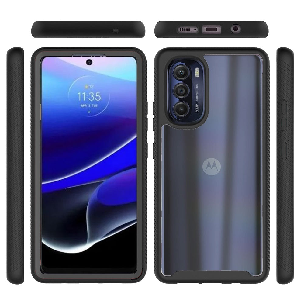 For Motorola Moto G Stylus 5G 2022 Clear Dual Layer Rugged Bumper Frame Heavy Duty Hybrid TPU + PC Shockproof Rubber  Phone Case Cover