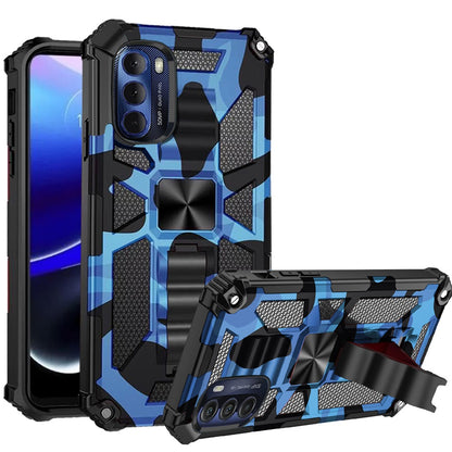 For Motorola Moto G Stylus 5G 2022 Heavy Duty Hybrid Camouflage [Military Grade] Rugged Fit Magnetic Car Mount Stand  Phone Case Cover