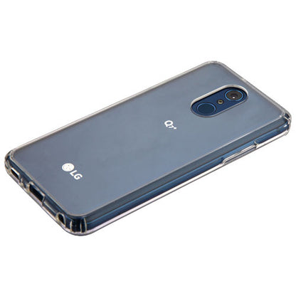 For LG Q7, LG Q7+ Slim Fit Hybrid Transparent Rubber Gummy Hard PC Silicone Durable Protective Clear Phone Case Cover