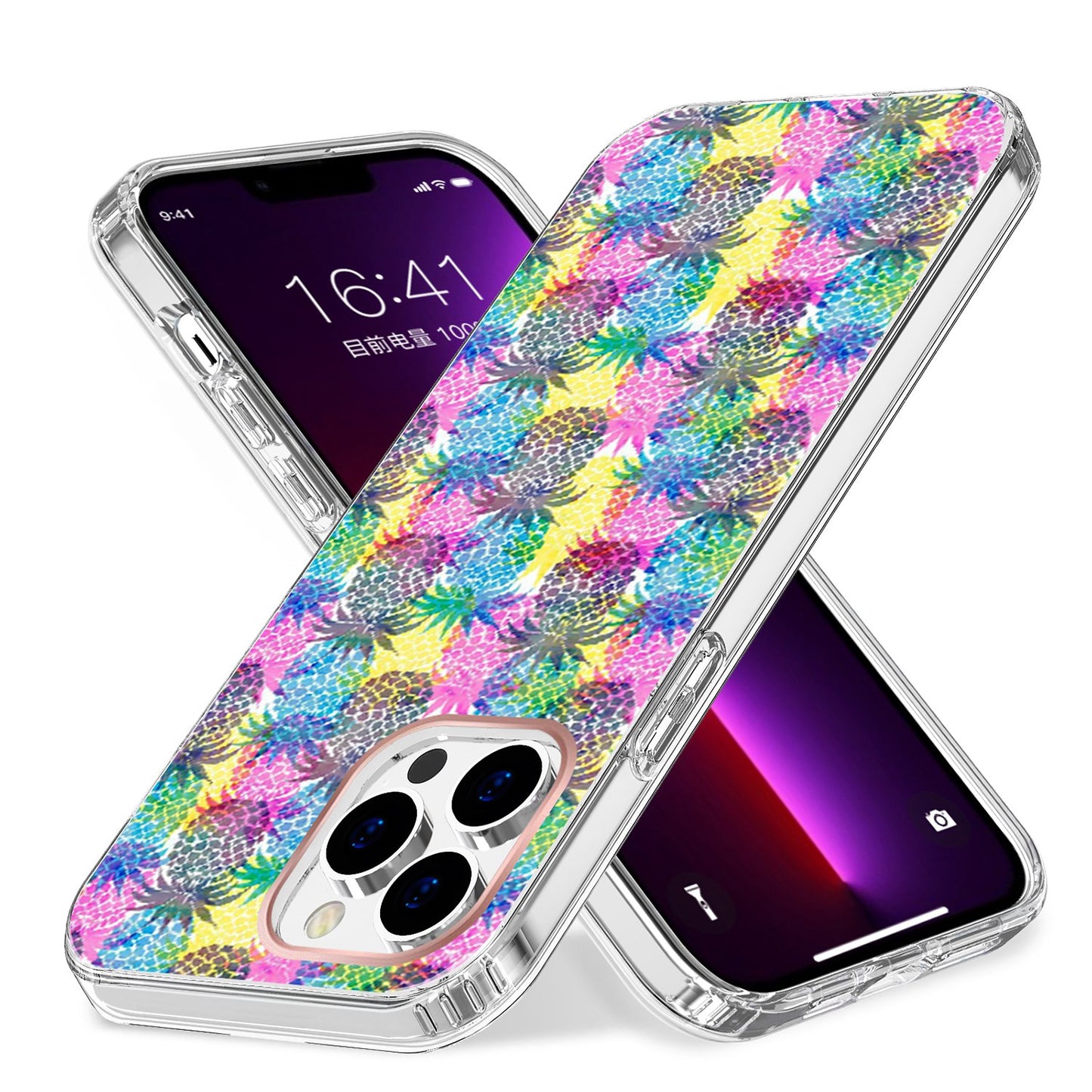For Apple iPhone 14 (6.1") Creative Stylish Fashion Design Hybrid Rubber TPU Hard PC Shockproof Slim Fit  Phone Case Cover