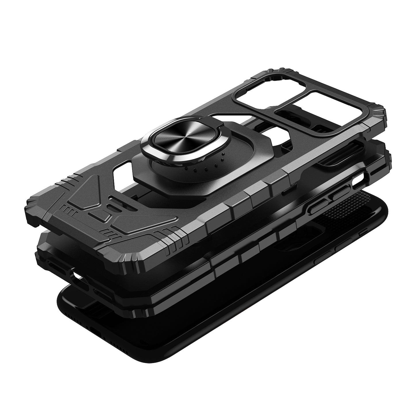 For Nokia G400 5G Tough Hybrid 2in1 Dual Layer with Rotate Magnetic Ring Stand Holder Kickstand, Rugged Shockproof  Phone Case Cover