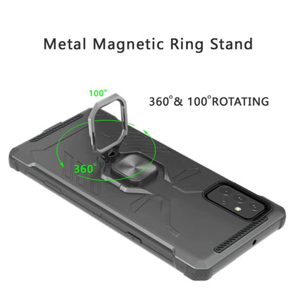 For Samsung Galaxy S20 FE /Fan Edition Shock-Proof Case with Kickstand Ring Holder Texture Rugged Hybrid Dual Layer  Phone Case Cover