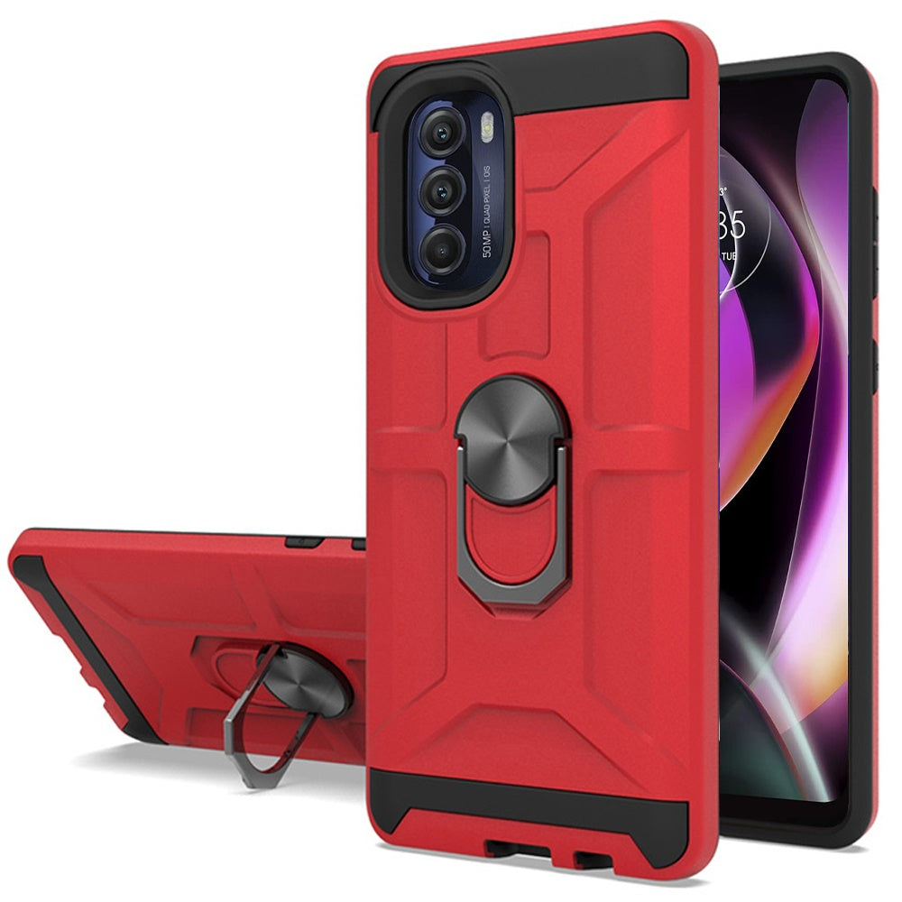 For Motorola Moto G Stylus 5G 2022 Hybrid Stand Kickstand Ring Holder [360° Rotating] Armor Dual Layer Hard TPU Rubber  Phone Case Cover
