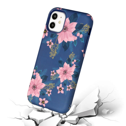 For Apple iPhone 13 Pro Max (6.7") Bliss Floral Stylish Design Hybrid Rubber TPU Hard Shockproof Armor Slim  Phone Case Cover