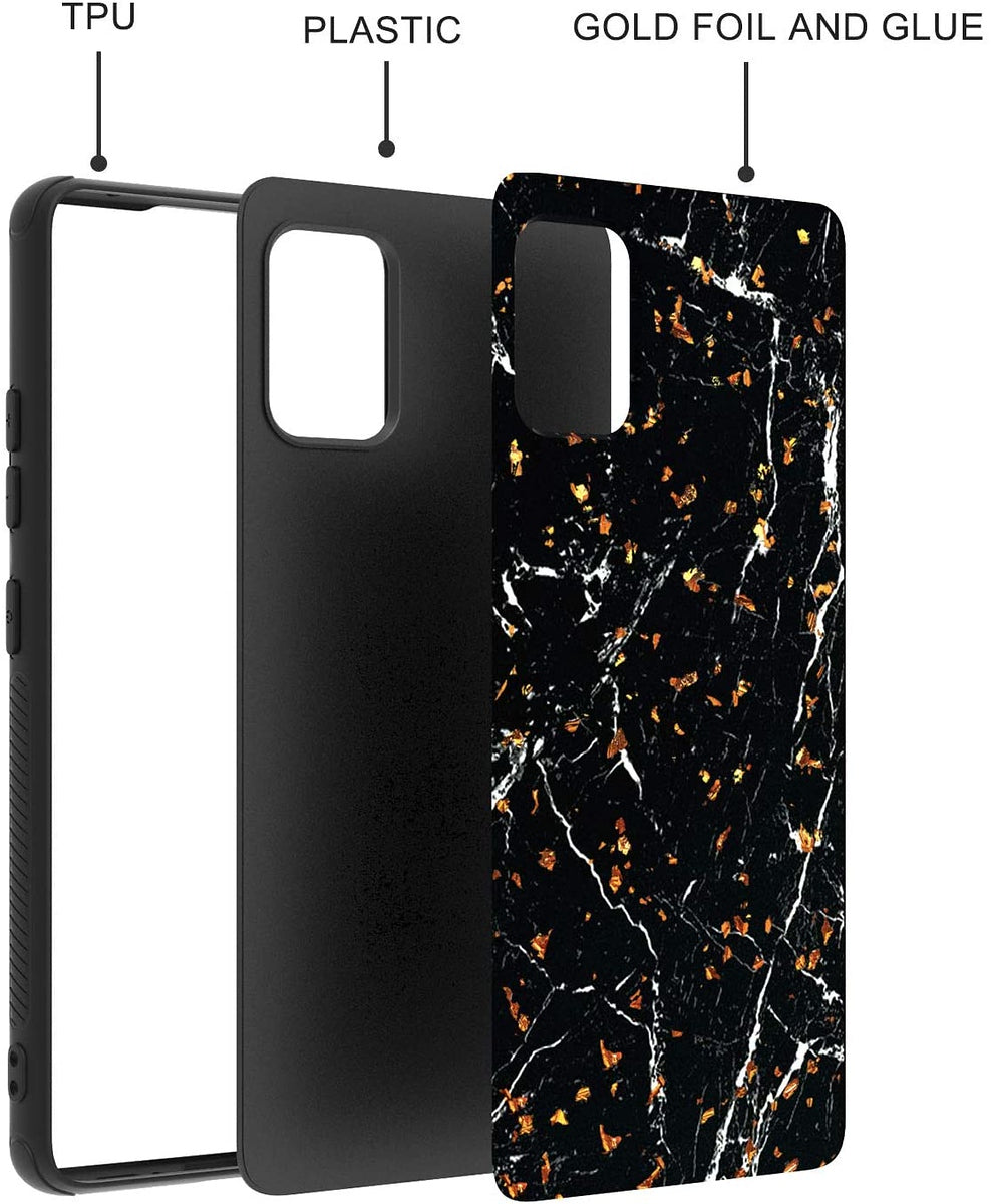 For Motorola Moto G Power 2022 Marble Fashion Stone Stylish Flake Glitter Bling Hybrid Ultra Slim Glossy TPU Rubber Hard PC Protection  Phone Case Cover