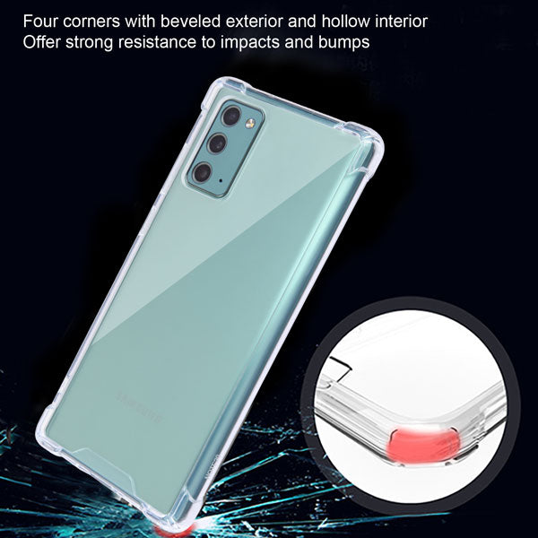For Samsung Galaxy A51 5G Slim Hybrid Transparent Rubber Gummy Gel Hard PC Silicone Bumper Frame Clear Phone Case Cover