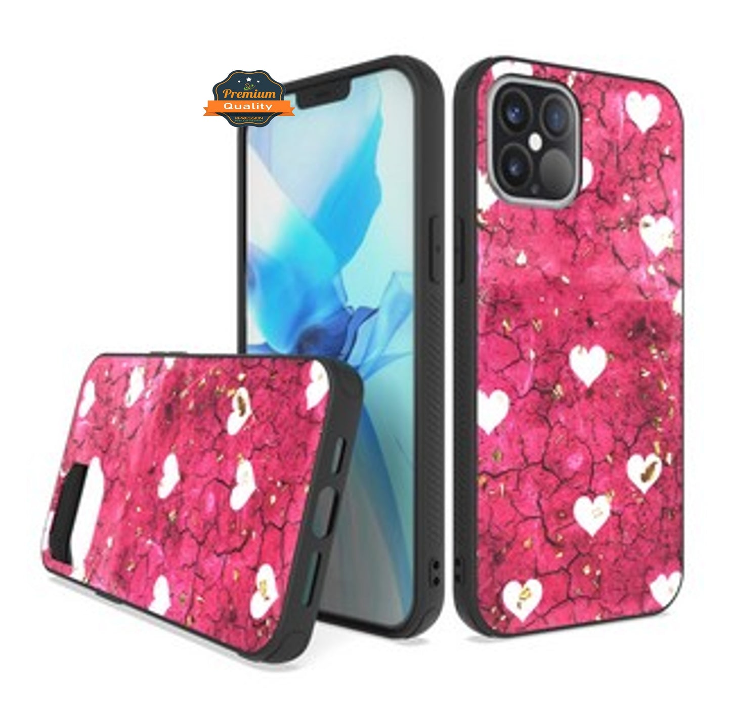 For Apple iPhone 13 /Pro /Mini Stylish Designed Glitter Bling Hybrid Slim PC TPU Rubber Silicone Shock-Absorption Hard  Phone Case Cover