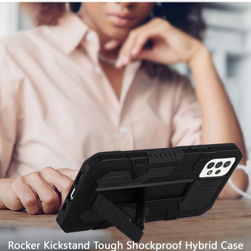 For Samsung Galaxy A73 5G Hybrid Tough Rugged [Shockproof] Dual Layer Protective with Kickstand Military Grade Hard TPU  Phone Case Cover