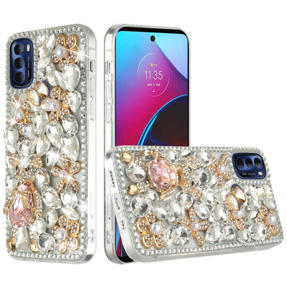 For Motorola Moto G Stylus 2022 4G Bling Clear Crystal 3D Full Diamonds Luxury Sparkle Rhinestone Hybrid  Phone Case Cover