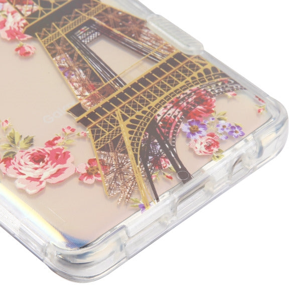 For Samsung Galaxy S10 5G (6.7") Hybrid Dual Layer Transparent Flower Design Hard PC Cases Shockproof TPU Rugged Paris in Full Bloom Phone Case Cover